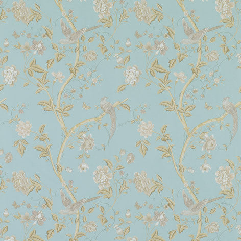 Summer Palace Powder Blue Wallpaper