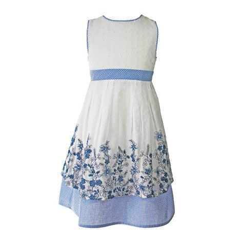 blue dress flowers