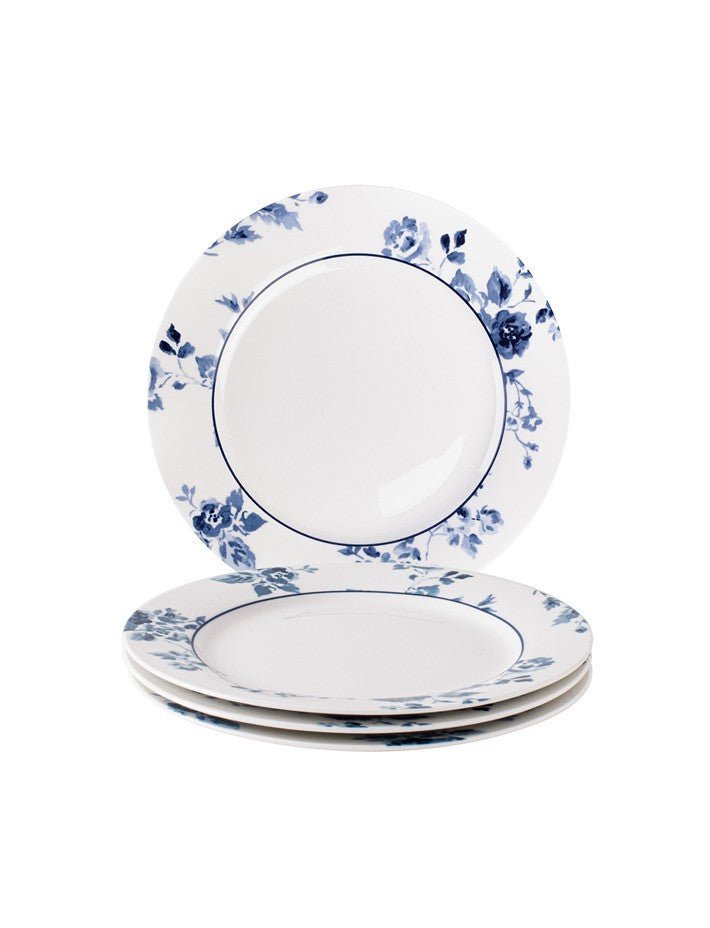 49 PC Navy Golden Rose Pattern Royal British Dinner Set – R & B Import