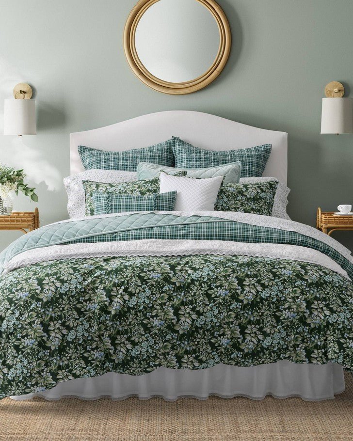 3pc Full/Queen Bramble 100% Cotton Comforter Set Floral Beige