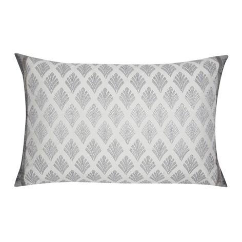 Florin Embroidered Silver Cushion