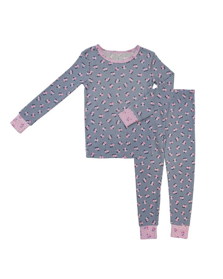 Girls Blue Ditsy Floral Sleep Set