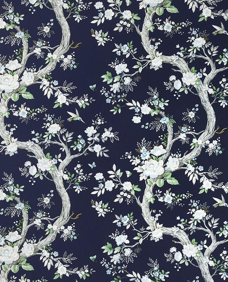 Queensbury Midnight Wallpaper - Laura Ashley