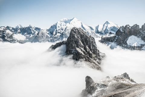 Mountain with clouds