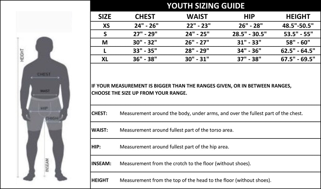 SIZE GUIDE – BLK Sport SA