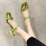 Summer Thick Heels Sandals Women Gladiator Ankle Strap Sexy Pump Female Office Party Ladies Shoes