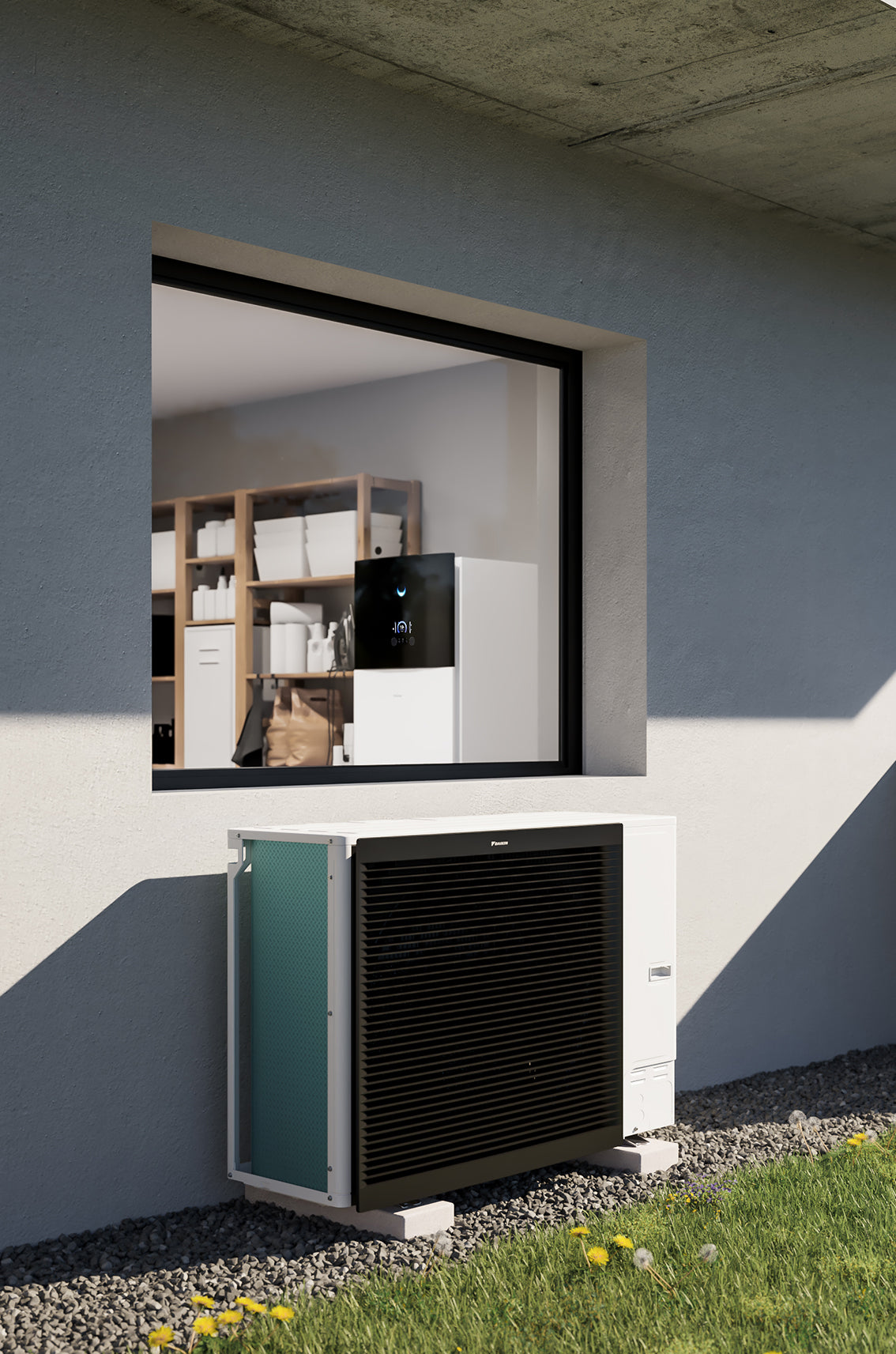 Daikin Outdoor unit by grass