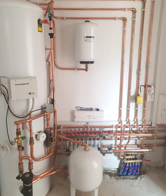 Hot Water Cylinder in Plant room