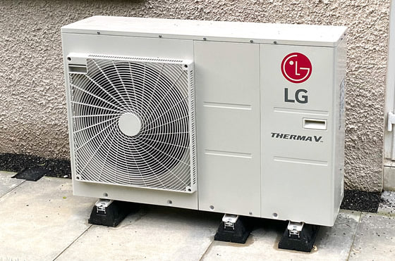 LG Air to Water heat pump on path