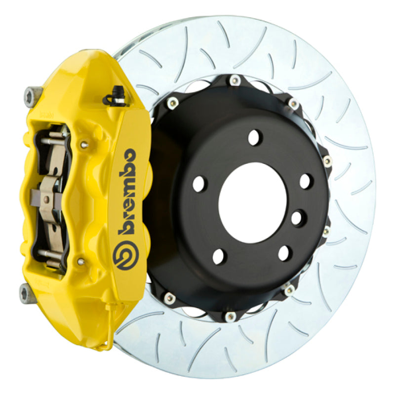  Brembo 08-13 M3 (E90/E92/E93) Rear GT BBK 4 Piston Cast 380x28 2pc Rotor Slotted Type-3- Yellow