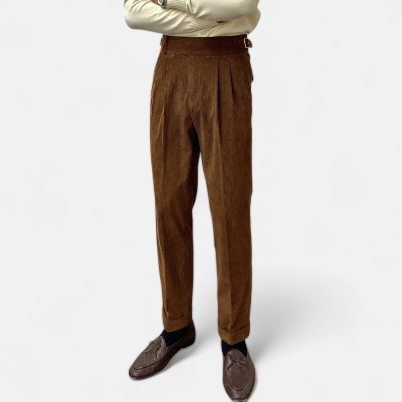 Casual Outfit Carrot-Fit Pants for Men Coffee / 30W / S / 46 EUR