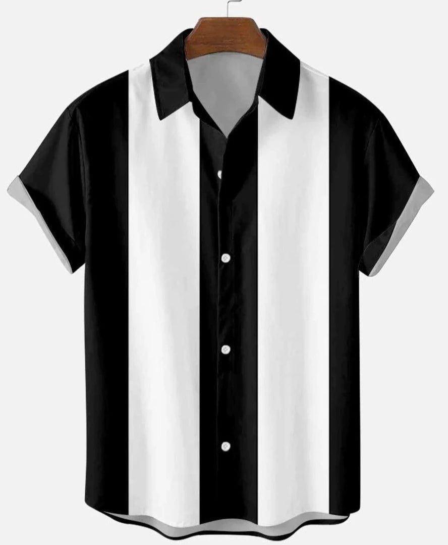 Casual Outfit Camisa de Manga Corta a Rayas Hombre – Antonios