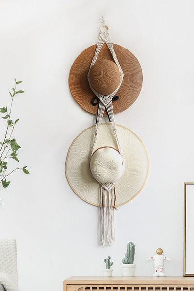 Macrame Double Hat Hanger Print on any thing USA/STOD clothes