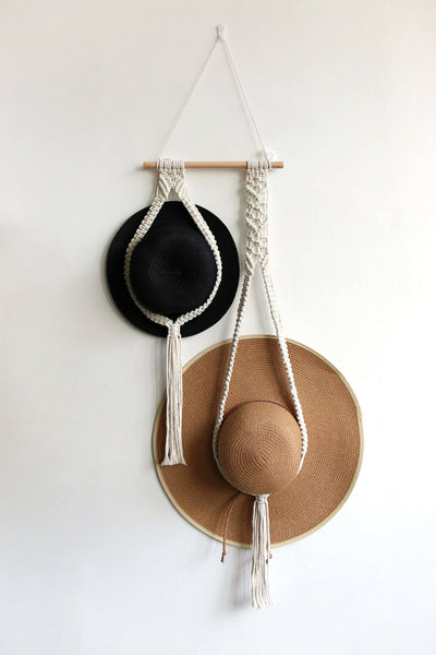 Macrame Double Hat Hanger Print on any thing USA/STOD clothes