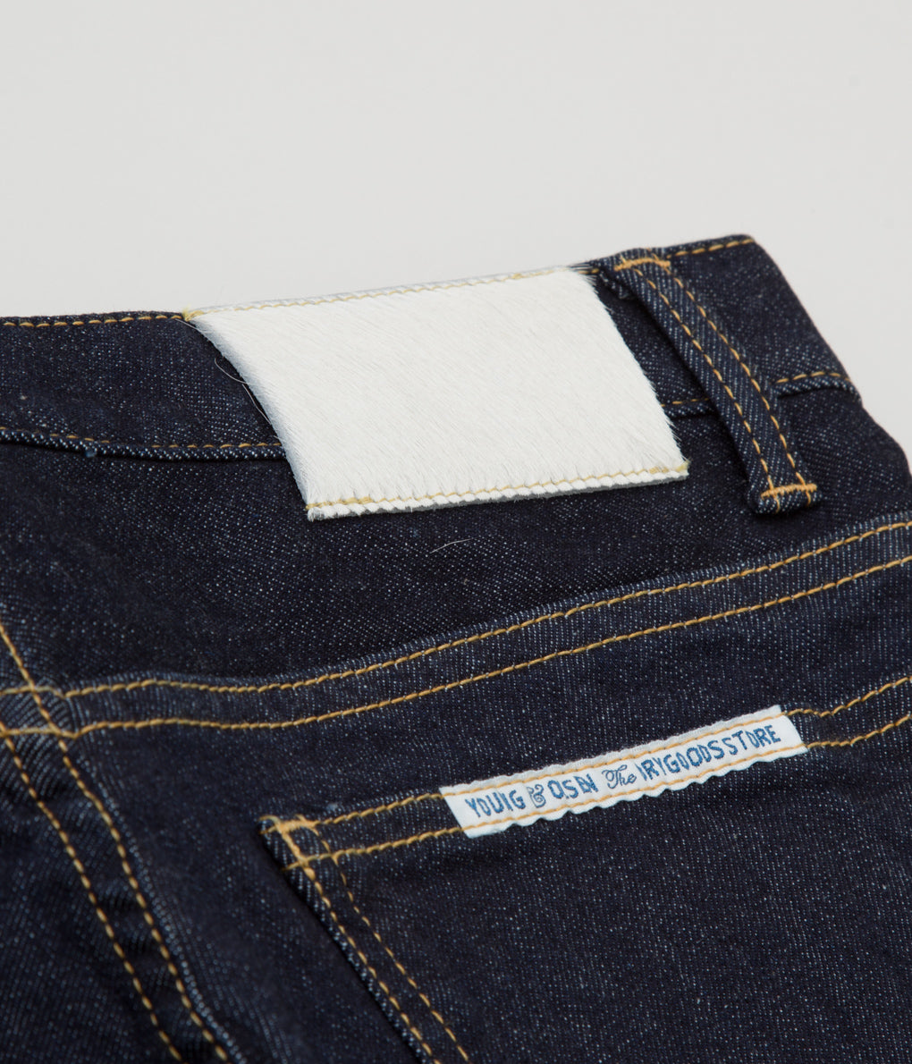 YOUNG & OLSEN THE DRYGOODS STORE "ORGANIC DENIM BIG BELLS"(ONE WASH)