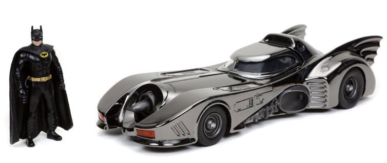 Batman 1989 Batmobile Black Chrome 1:24 Scale Exclusive – Garcia Cards &  Toys