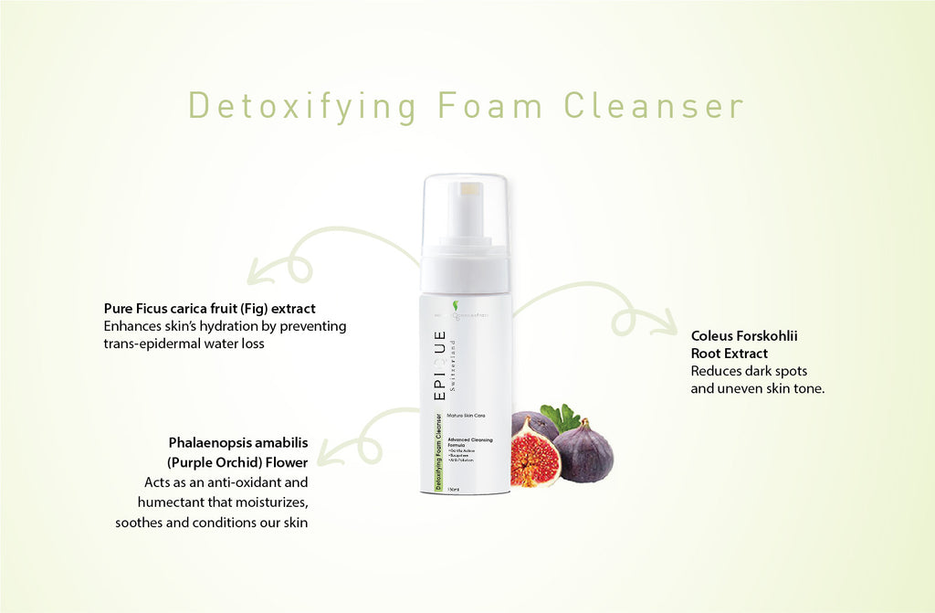 Epique’s Detoxifying Foam Cleanser for dry and sensitive skin 
