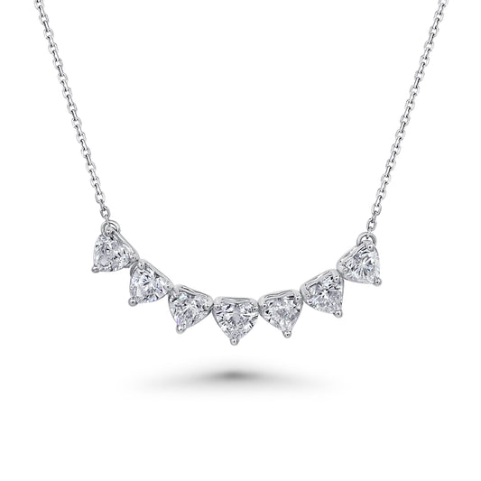 Heart Shaped Diamond Tennis Necklace, Michele's Estate Jewelry and Silver