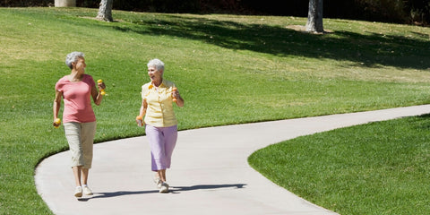 Seniors 55 and Over Walking Exercising
