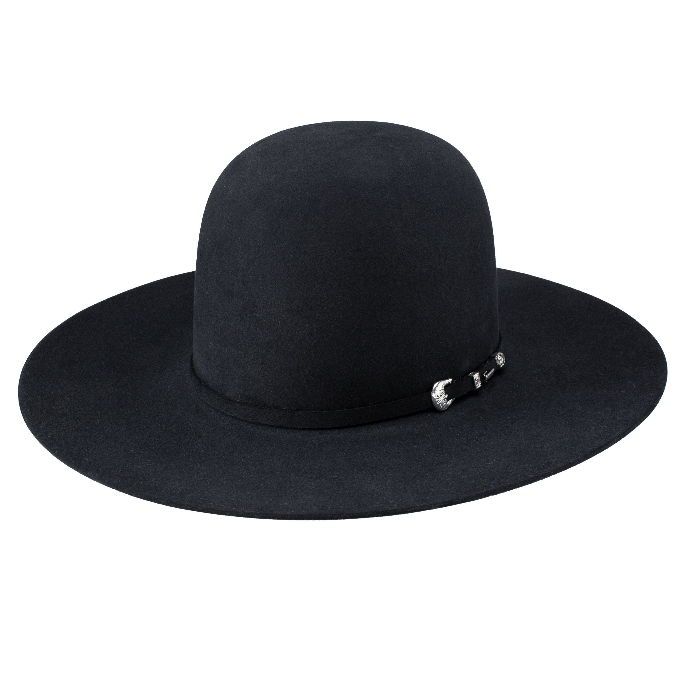 Resistol Midnight Open Crown 6x Felt Hat -Black – Broken horn