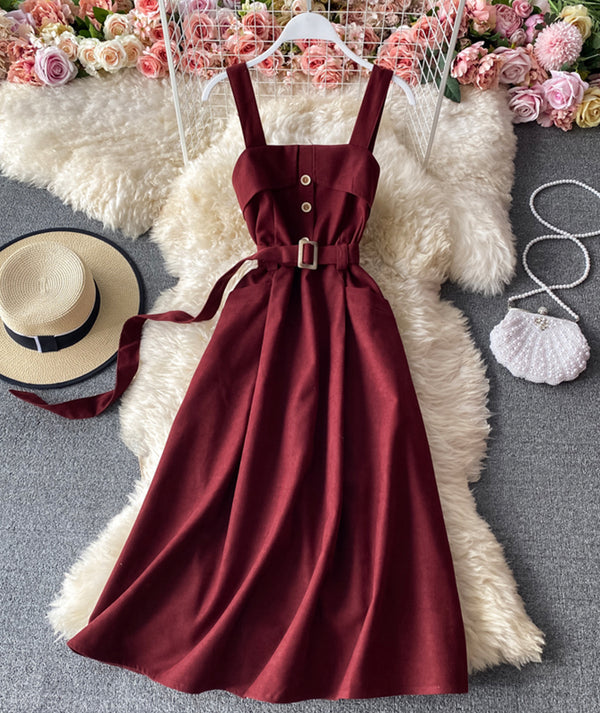 Lovely A line corduroy dress 941 – girlhomeshops