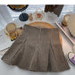 Pleated skirt shows thin fashion thousand bird check skirt  5288