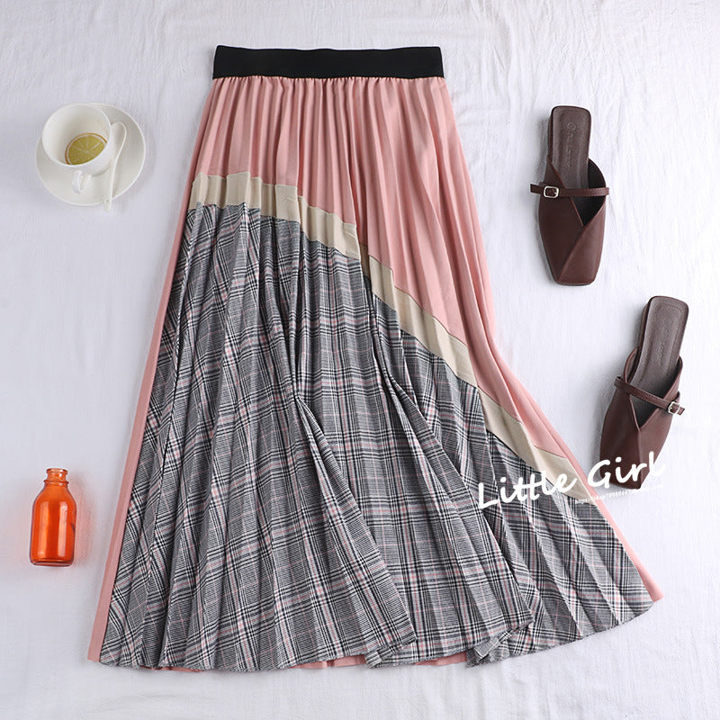 Plaid skirt, vintage pleated skirt, classic skirt  3680