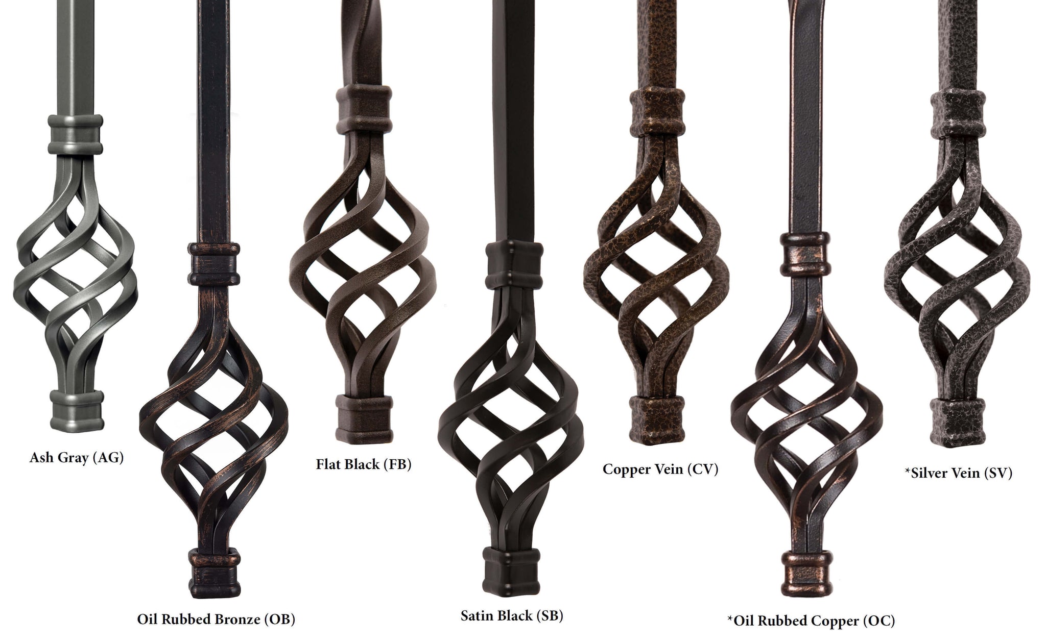 Hollow Iron Baluster Colors