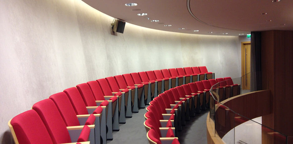 Akustická tapeta použitá vo vládnych priestoroch Council of State. Monaco | Texdecor | EOS COLOR 2