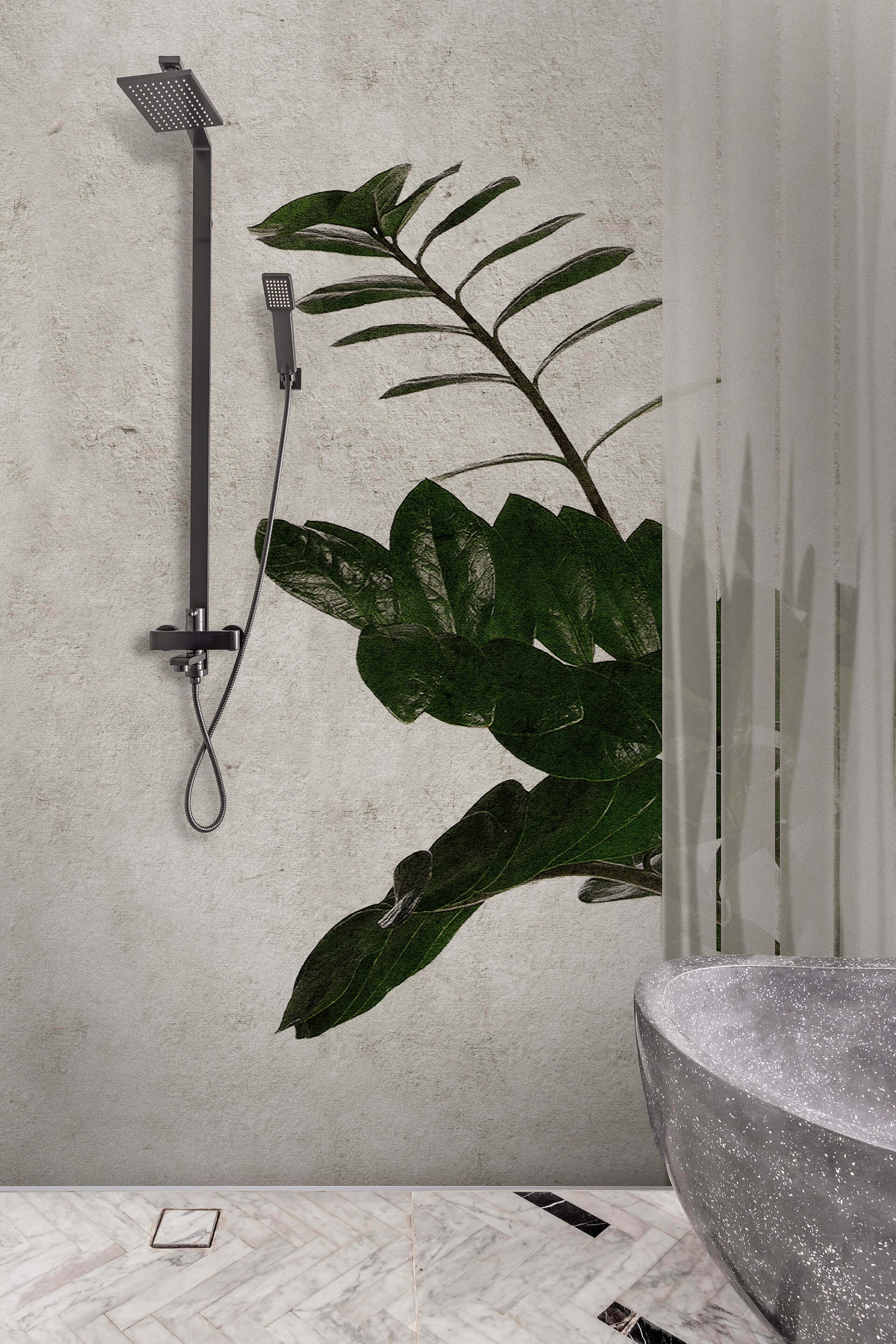 Vodoodolná tapeta vhodná do kúpeľne značky Wall&Deco | Real Fake