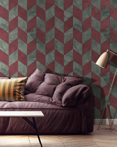 Vzorovaná dizajnová tapeta do obývacej izby od Cristiana Masi