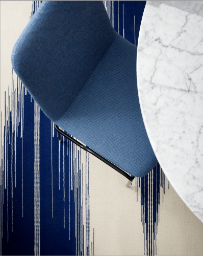 Moderné a dizajnové modré bytové textílie značky Kinnasand