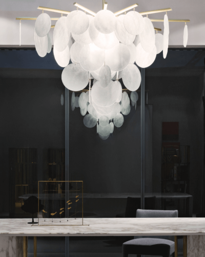 Moderné a dizajnové veľké stropné svietidlo do luxusného interiéru značky CTO Lighting
