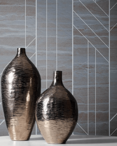 Luxusné moderné tapety s geometrickým vzorom tmavej farby značky JWall