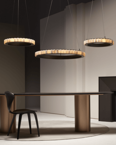 Luxusné okrúhle závesné stropné svietidlo do jedálne alebo obývačky značky CTO Lighting