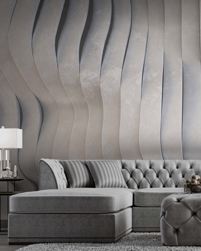 Moderná tapeta s geometrickým vzorom v odtieni sivej značky Affreschi & Affreschi 
