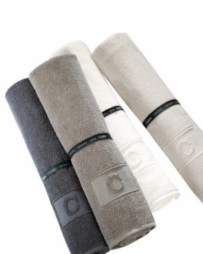 Kolekcia kvalitných uterákov v šedej bielej a krémovej farbe do kúpeľne značky Cawo