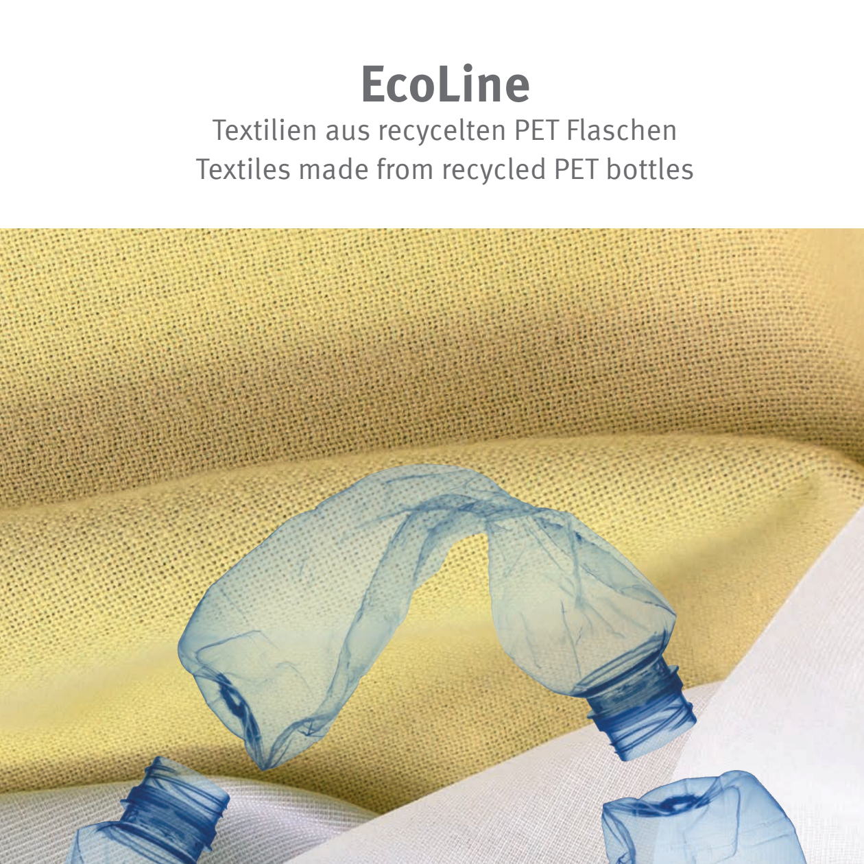 Katalóg textiílií z recyklovaných plastov značky Delius