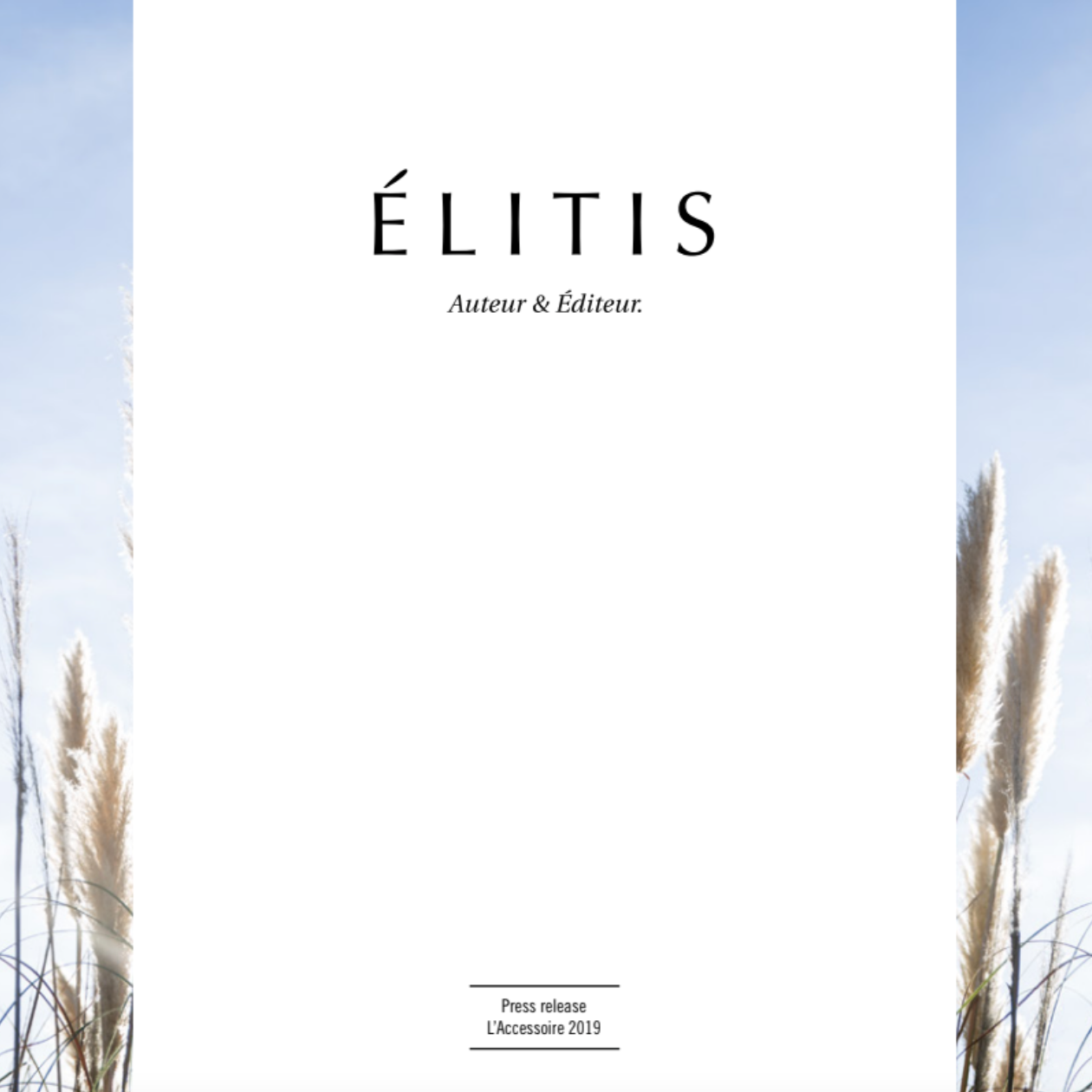 Katalóg bytových textílií a látok značky Élitis