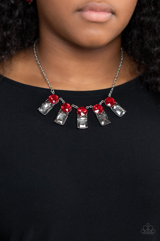 One Empire at A Time - Red Necklace - Paparazzi Accessories - Alie's Bling Bar