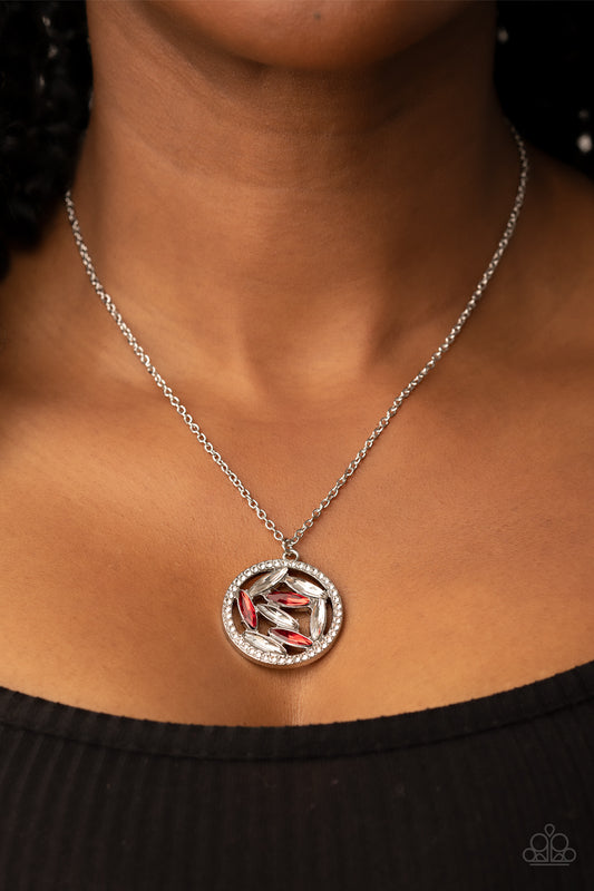 One Empire at a Time - Red Rhinestone Necklace - Bling by Danielle Baker