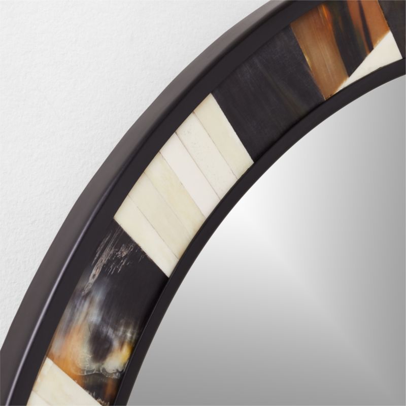 horn wall mirror