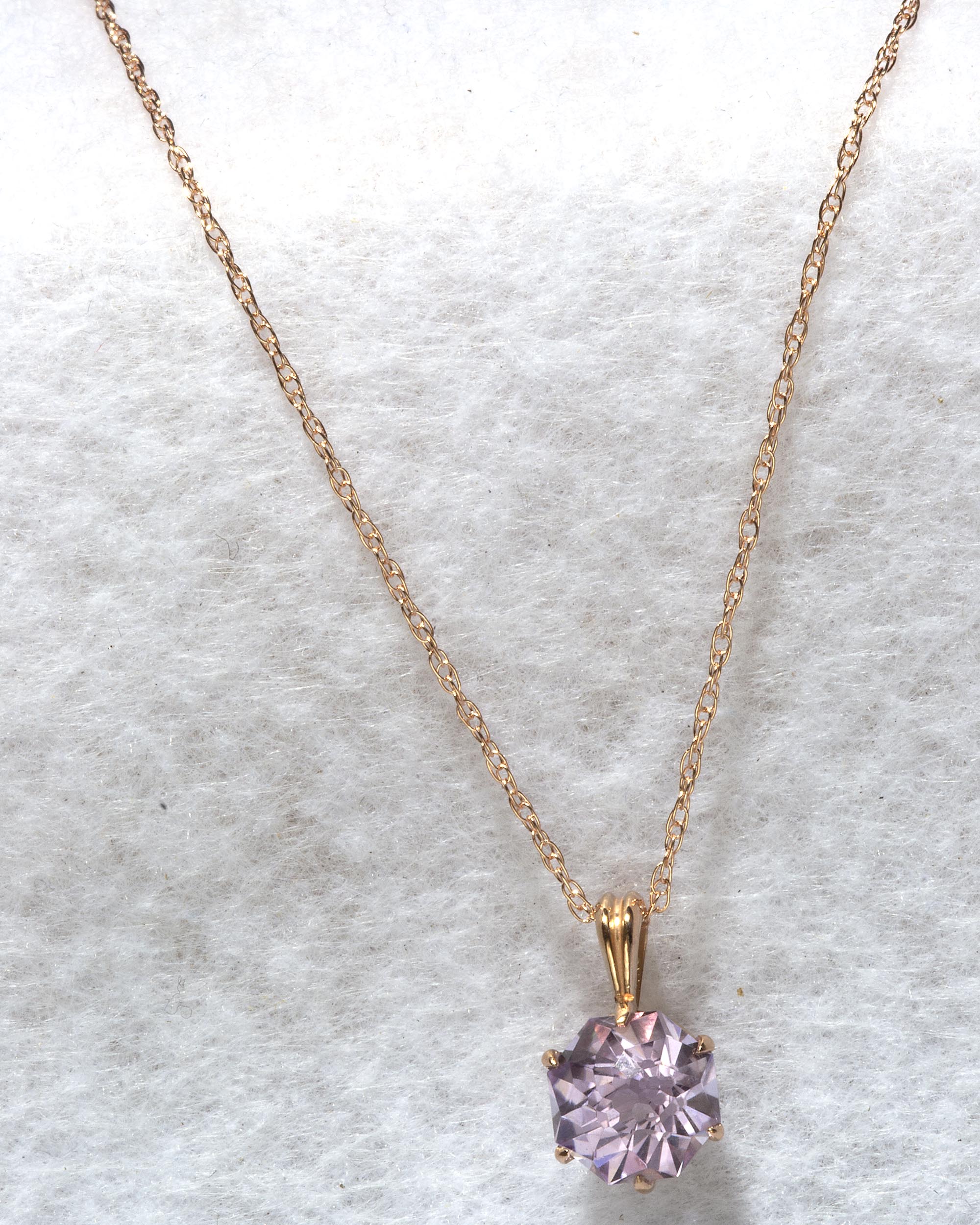 rose de france amethyst pendant