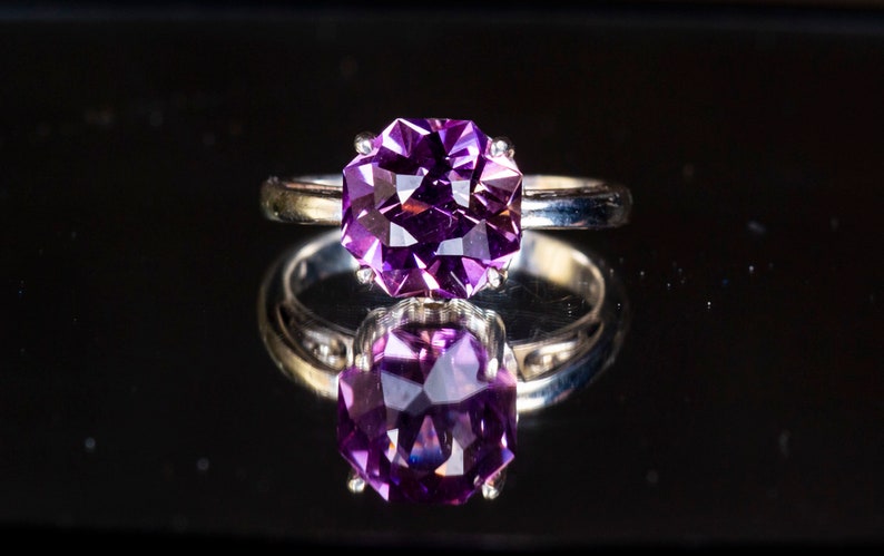 3 Carat Blended Ametrine Rose Petal Unique Engagement Ring