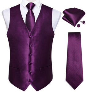 Vests For Men Slim Fit Mens Wedding Suit Vest Casual Sleeveless Formal Business Male Waistcoat Hanky Necktie Bow Tie Set DiBanGu Melka By M & k