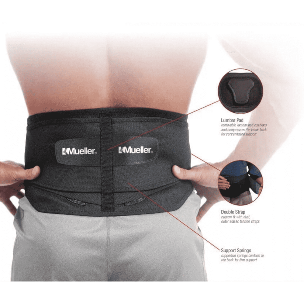 ObusForme Side to Side Lumbar Support Cushion with Massage - Black