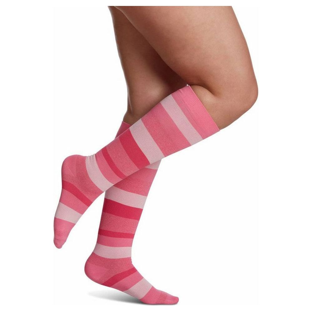YoU Compression® Pink & Grey Marl Ankle Socks 20-30 mmHg – YoU