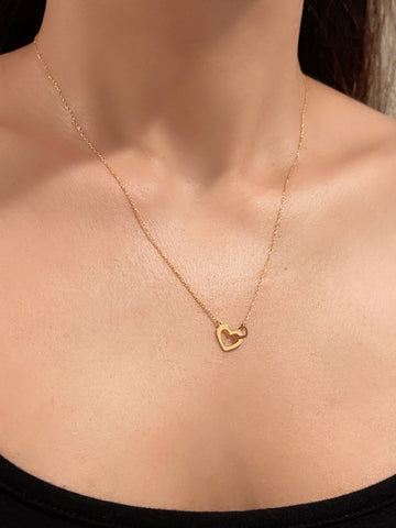 double heart necklace