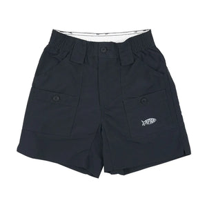 AFTCO-Youth Original Fishing Short- Black - F.I.S.H. Boutique