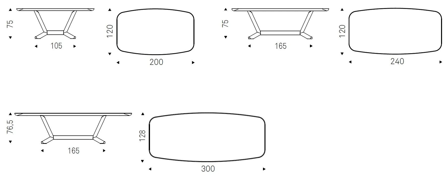 Planer Keramik Premium Dining Table Dimensions CM 2